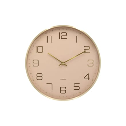 Karlsson Wandklok Elegance Glow - Bruin - Ø40cm - Wandklok Scandinavisch