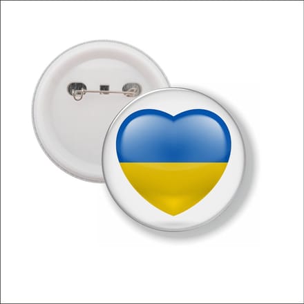 Button Met Speld - Hart Oekraine