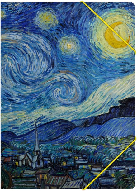 Lanzfeld Van Gogh - Documentenmap A4 - Met Elastiek - Starry Night - A4-formaat