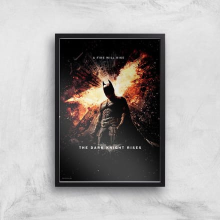 The Dark Knight Rises Giclee Art Print - A2 - Black Frame