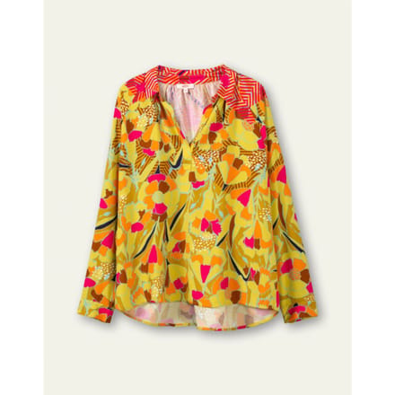 Oilily Bamboo Blouse - Lange Mouwen - Blouses - Viscose - Dames - Regular Fit - Groen - 36