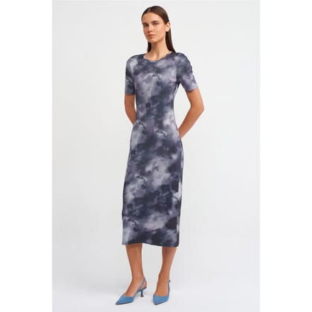 Tie-Dye Bodycon Midi Jurk