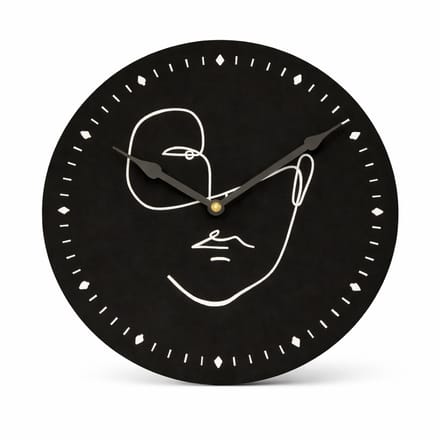 Noor Living Wandklok Face Zwart 29 Cm - UNI