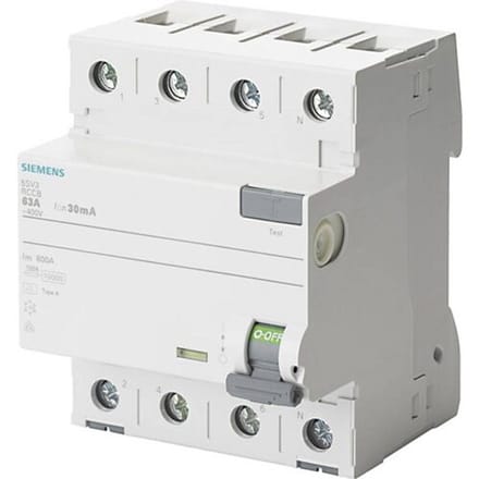 Siemens 5SV34446 5SV3444-6 Aardlekschakelaar A 4-polig 40 A 0.1 A 400 V