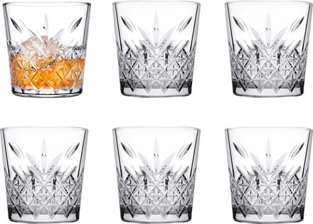 Pasabahce - Whisky tumbler glazen - 12x - Timeless serie - transparant - 340 ml