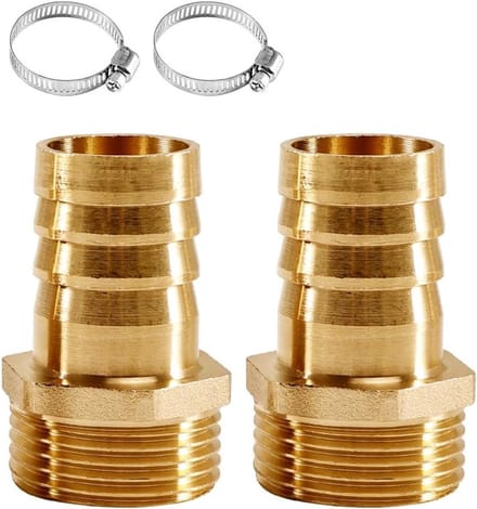 Dailygoods- Slangtule Messing - 1 inch Ag x 25 mm - Slangaansluiting