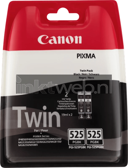Canon Inktcartridge PGI-525PGBK2 Zwart Multipack 2-pack