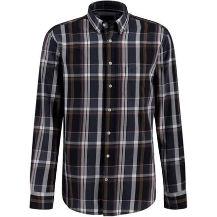 Fynch-Hatton Overhemd Bold Multi Checks Button Down Navy / male
