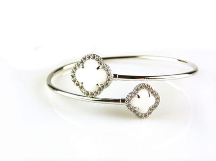model toi et moi armband in zilver wit