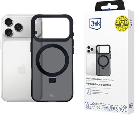 3Mk Smoke Case Mag&Stand Voor Apple Iphone 17 Pro Hoesje Met Magnetische Standaard