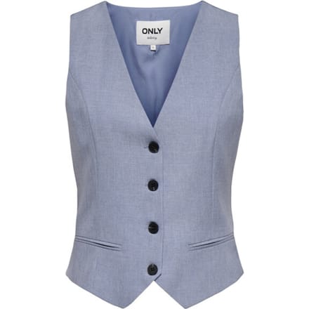 Regular fit gilet met enkelrijige knoopsluiting model 'LINDA'