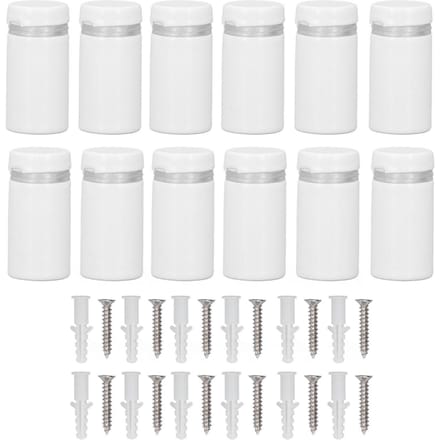 12 Sets Vis d'entretoise en acier inoxydable 16x30mm Clou d'entretoise pour Publicité Verre Acrylique