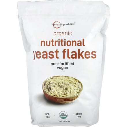 Micro Ingredients, Organic Nutritional Yeast Flakes, 2 lb (907 g) white