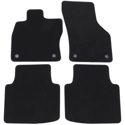 Tapis de sol - Skoda - Superb 3 - Noir - 4 pièces - Antidérapant et imperméable