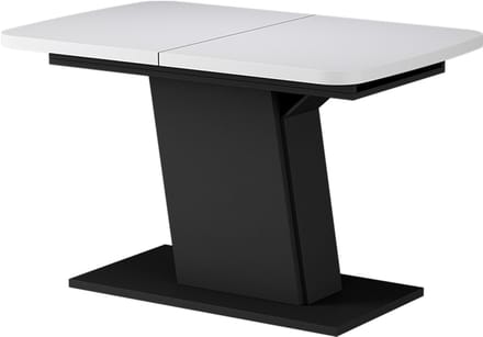 Vicco Eettafel Fenaro, Wit/Zwart, 120-160 x 80 cm uitschuifbaar