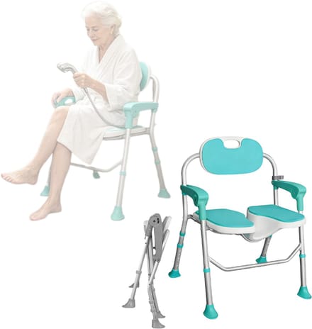 CRLYN® Douchekruk Inklapbaar - Douchestoel - Blauwgroene