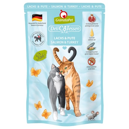 6x85g GranataPet DeliCatessen Zalm & Kalkoen Kattenvoer