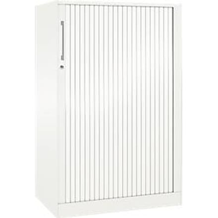 Roldeurkast ASISTO C 3000, 3 ordnerhoogten, B 800 mm, wit/wit
