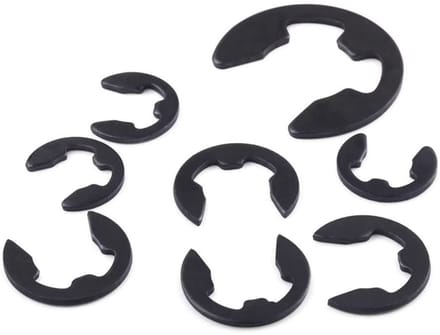 Solidchoice- Borgring E-Clip 1.5mm - Externe Borgringen - Borgringen Assortiment - E-Clips - 200 Stuks - Mangaanstaal - Snapring