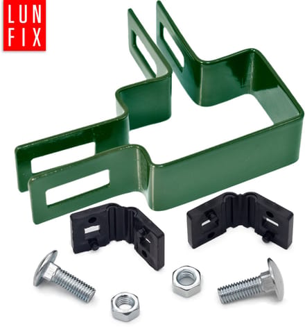Eckschelle 90 graden - 40 * 60 mm - groene hekschelle - strekbalkmattenhek