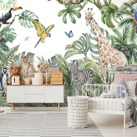 Fotobehang - Dieren - Jungle - Vliesbehang - (368 x 254 cm)