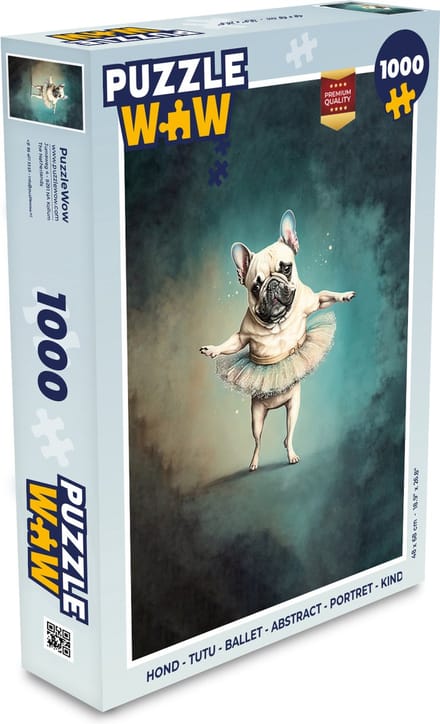 Puzzel Hond - Tutu - Ballet - Abstract - Portret - Kind - Legpuzzel - Puzzel 1000 stukjes volwassenen