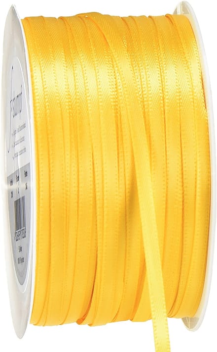 Hoogwaardig cadeaulint geel satijnen lint 3 mm × 50 m