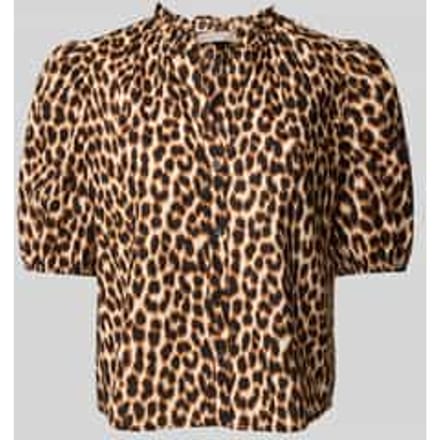 Regular fit blouse in dierenlook met V-hals