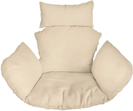 FEROCITY - Hangstoel Kussen - Hangstoelkussen - Tuincocon Kussen - Schommelkussen - Polyester - Beige