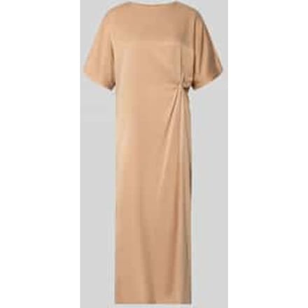 midi-jurk met knoopdetail model 'INDAH'