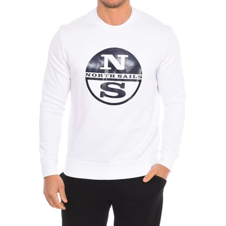 Heren sweatshirt met lange mouwen en ronde hals 9024130