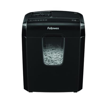 Fellowes papierversnipperaar 6C - snippers P4 - 6 vel - zwart