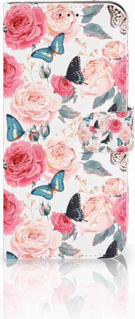 Samsung Galaxy A50 Hoesje Butterfly Roses