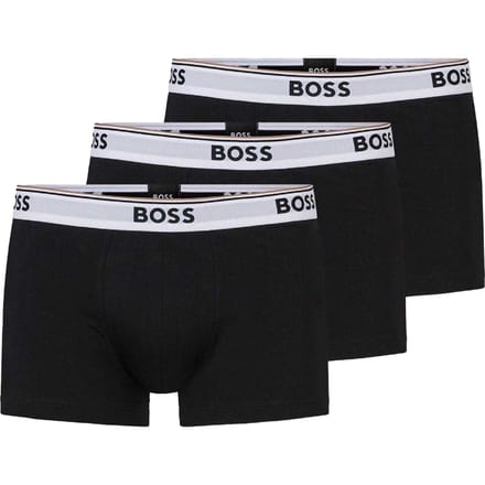 Boss Heren Bodywear Logo Boxershorts (Set van 3) (Zwart, Wit)