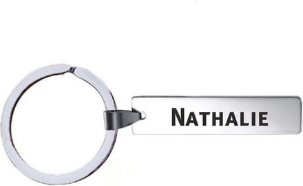 Sleutelhanger Met Naam - Nathalie - RVS
