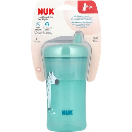 NUK, beker met harde tuit, 9 maanden+, turquoise, 1 beker, 10 oz (300 ml) blue