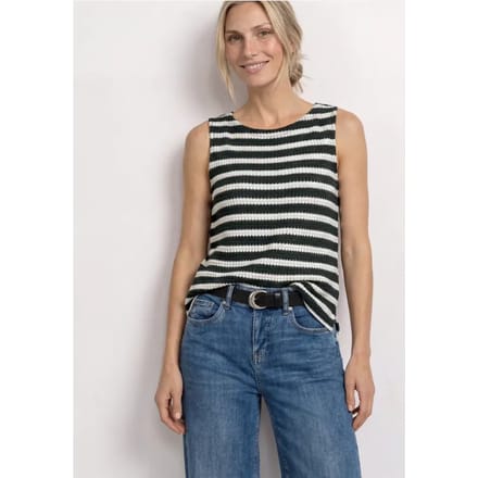 Top met strepen in een gebreide look