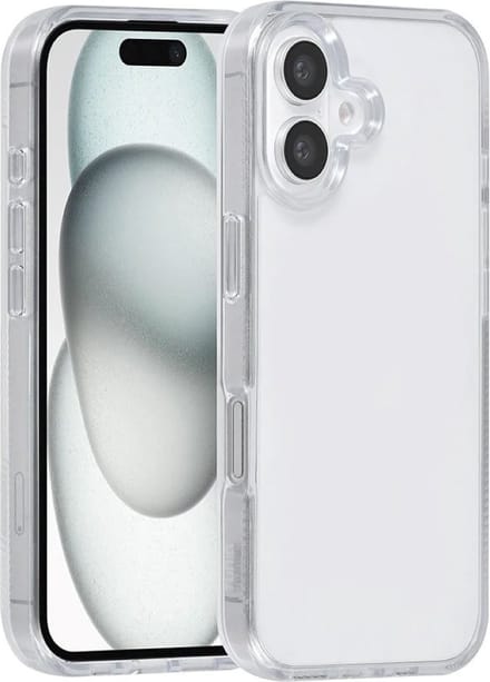 Multimedia & Accessoires TPU Back Cover Case Hoesje geschikt voor Apple iPhone 16 – Wit Randen – TPU – Siliconen - Zachte Plastic – Soft Case