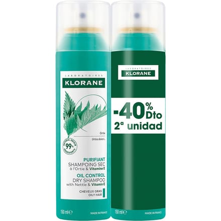 A La Ortiga Sebum-regulerende Droogshampoo Voor Vettig Haar Pack 2 X 150 ml