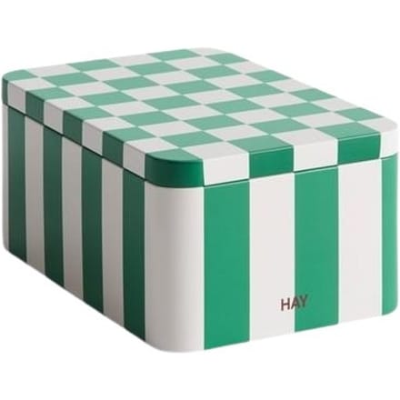 HAY Tin Container - HAYTinContainerGreenOffWhite
