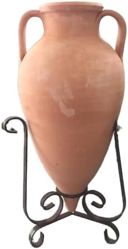 Amfore met punt en trespoel, 60 cm, van terracotta