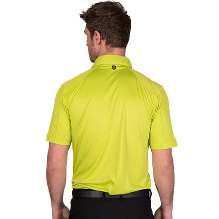Island Green Heren Gestikt Golf Poloshirt (Kalk)
