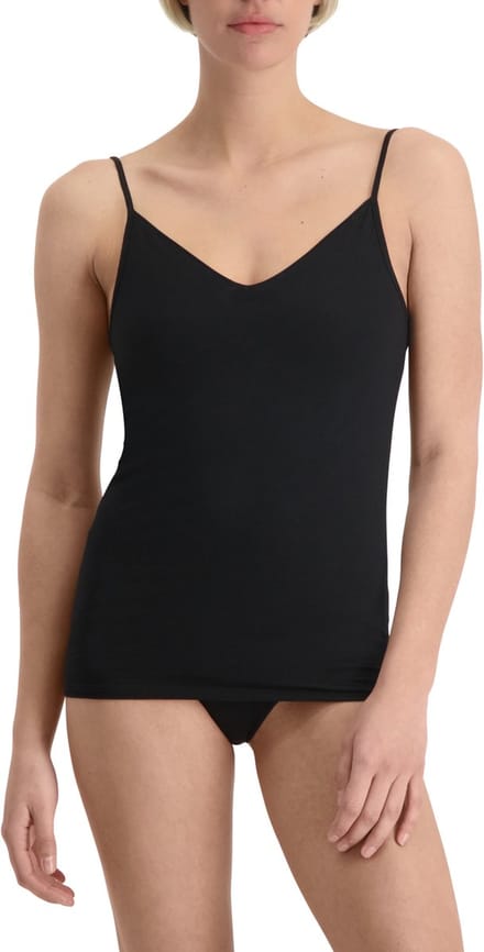 Noshirt Spaghetti Top - SoftTouch Tencel - Diepe V-Hals - Zwart - M
