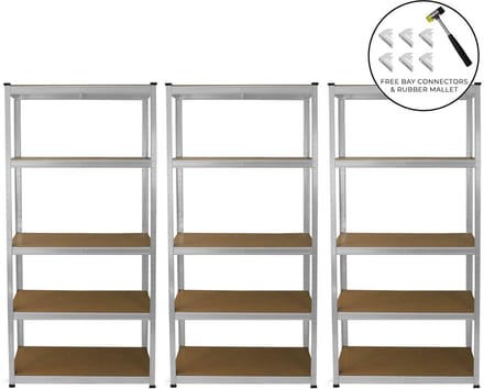 E-rax magazijnstellingen - gegalvaniseerd - 3 stuks - 200 kg/plank