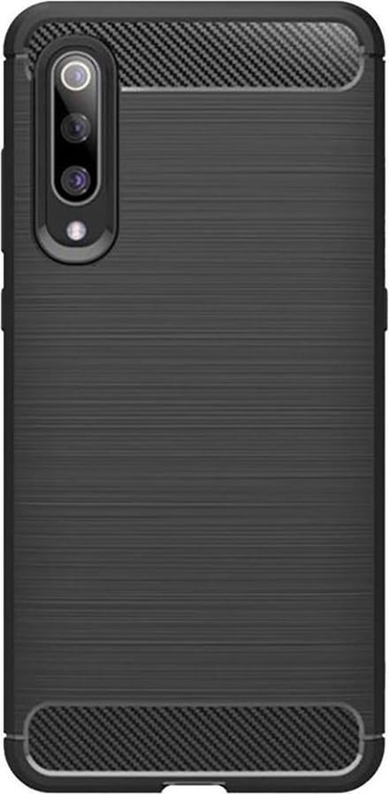 Shop4 - Xiaomi Mi 9 SE Hoesje - Zachte Back Case Brushed Carbon Zwart