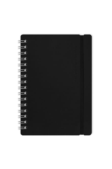 Vacavaliente - Studio Notitieboek A5 - Gerecycled Leer - Zwart