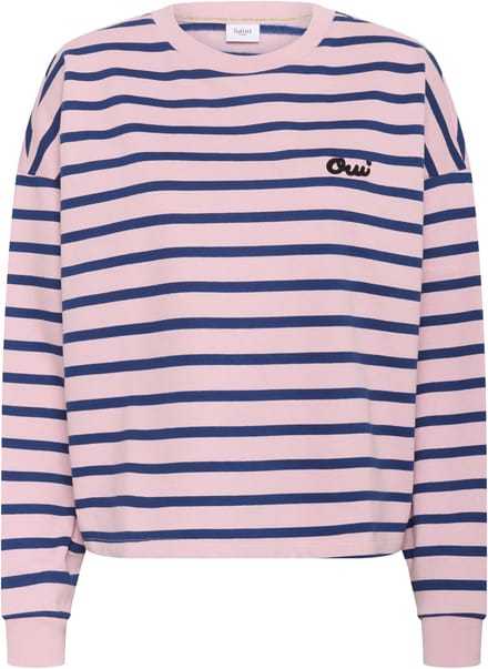 Saint Tropez OsiriaSZ Sweatshirt Dames Trui - Pink Nectar Navy Stripe