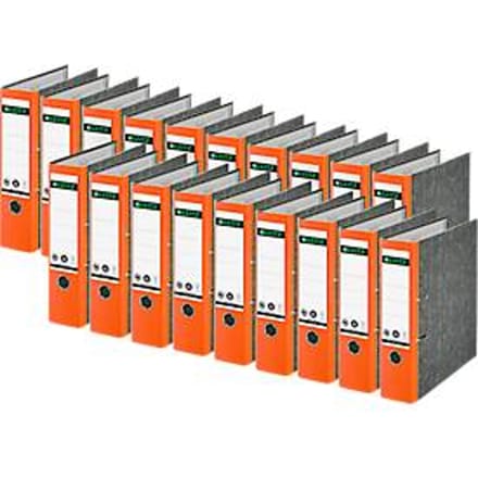 LEITZ® ordner 1080, A4, rugbreedte 80 mm, oranje, 20 stuks