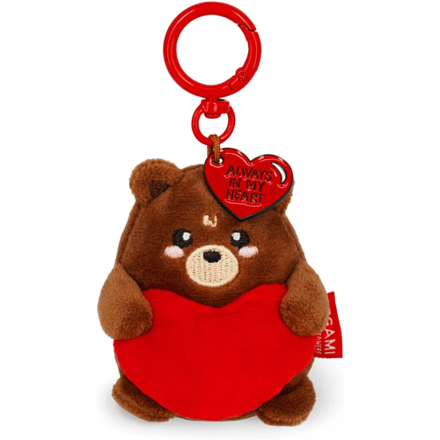 Pluche sleutelring - Superzacht! - Klein - Teddybeer (Altijd in mijn hart) 11 cm