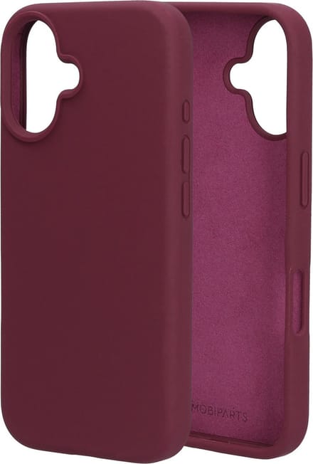 Mobiparts hoesje geschikt voor de Apple iPhone 16 - Siliconen - Paars Rood